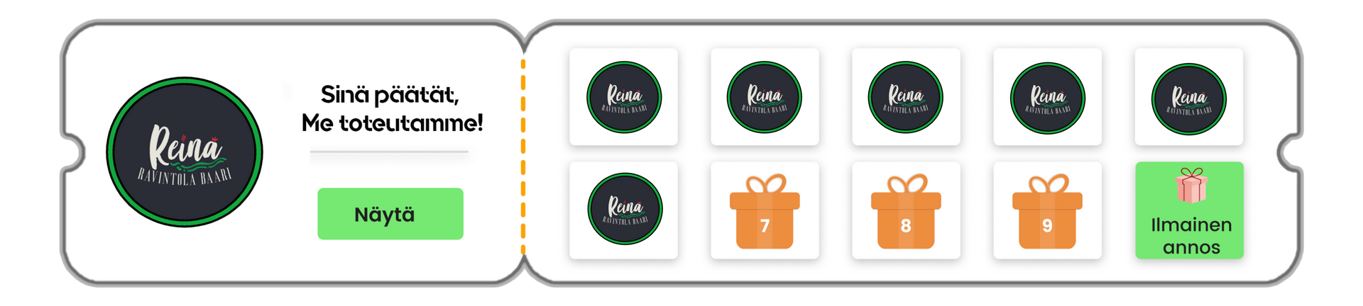 ​sekä ​ilmaisen leiman&nbsp;verkokaapan annospas​​siin!